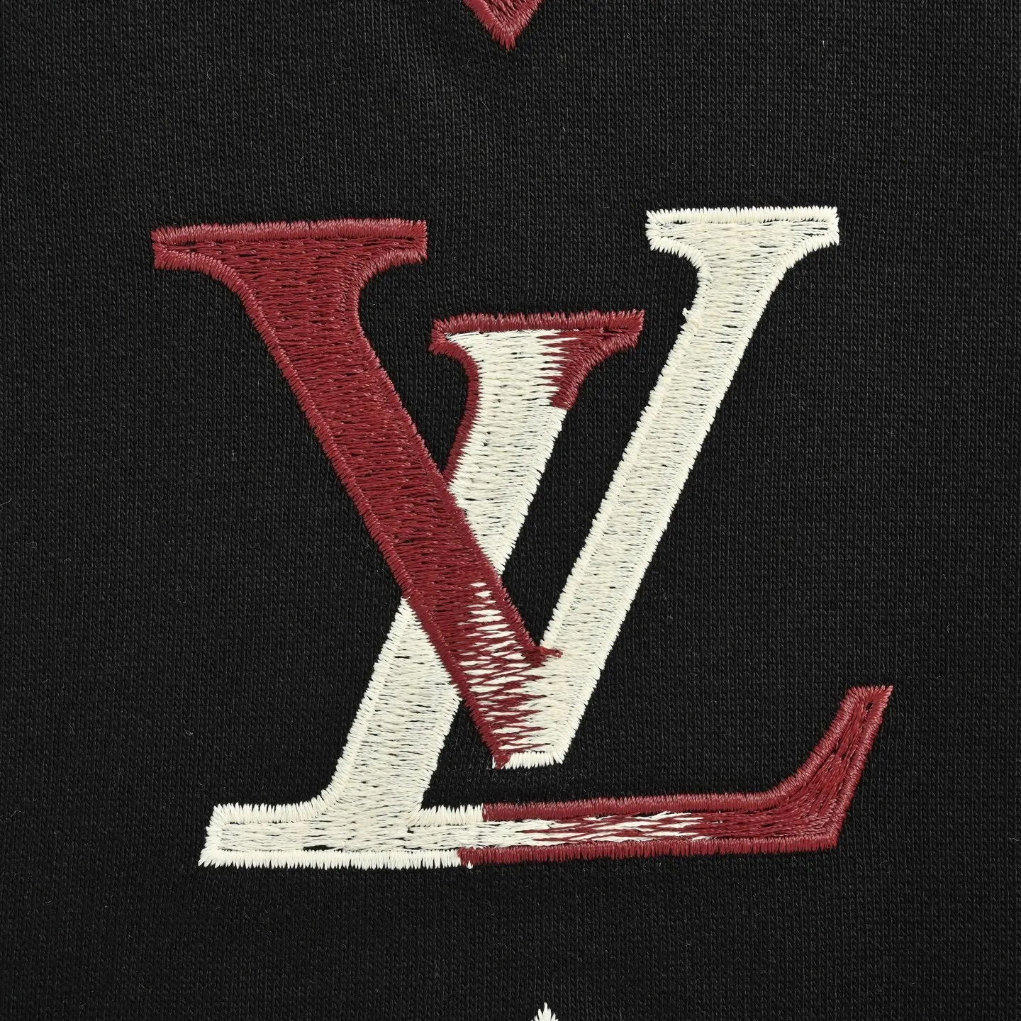 Louis Vuitton/Louis Vuitton 25Fw contrasting color four-flower embroidery crew neck sweatshirt